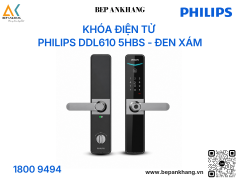 Khóa điện tử PHILIPS DDL610-5HBS - Đen Xám